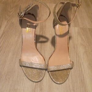 Glaze Gold Glitter Heels